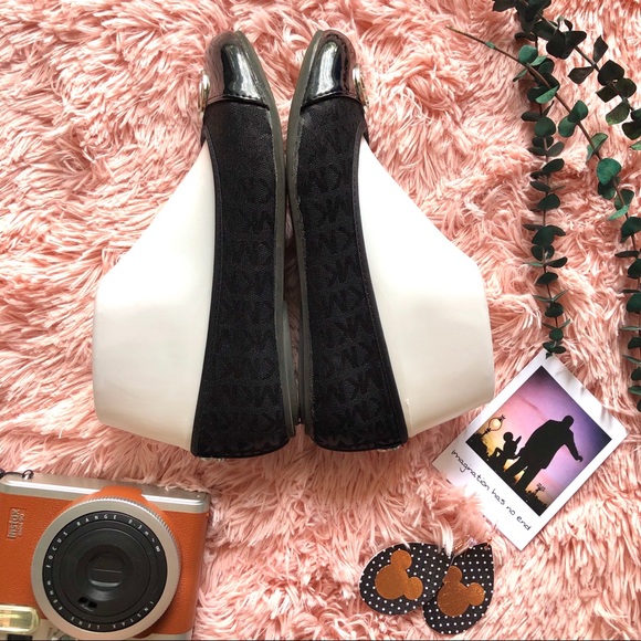 Michael Kors Black Canvas Ballet Flats - Picture 4 of 8